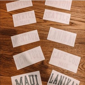 #5 Cute famous places word stickers 10ct